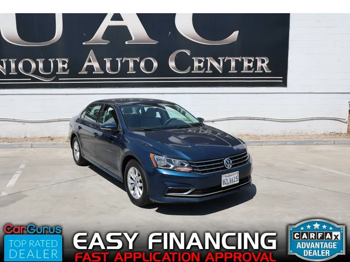 BLUE, 2018 VOLKSWAGEN PASSAT Image 1