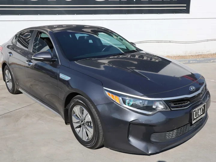 GRAY, 2017 KIA OPTIMA HYBRID Image 3