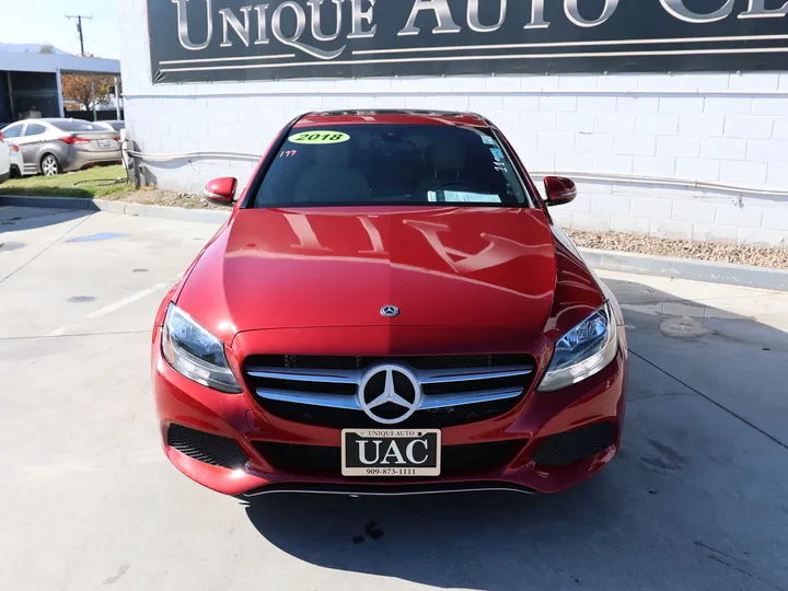 RED, 2018 MERCEDES-BENZ C-CLASS Image 2