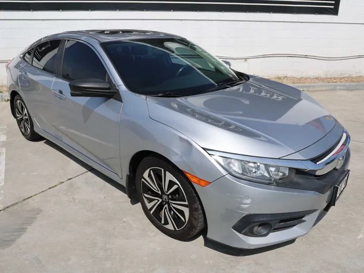 SILVER, 2018 HONDA CIVIC Image 3