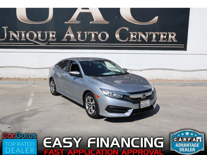 SILVER, 2018 HONDA CIVIC Image 1