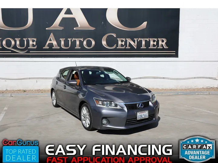 GRAY, 2012 LEXUS CT Image 1