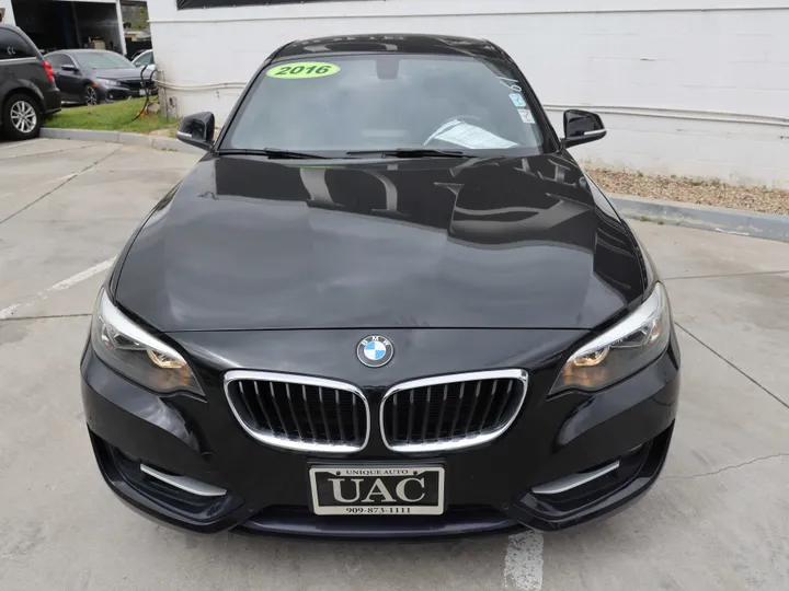 BLACK, 2016 BMW 2 SERIES Image 2