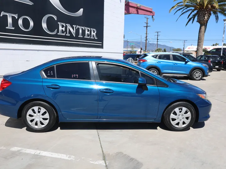 BLUE, 2012 HONDA CIVIC Image 4