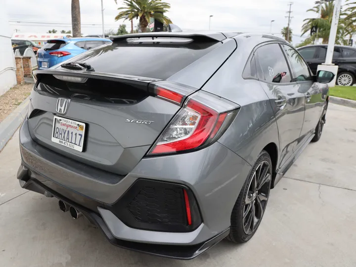 GRAY, 2019 HONDA CIVIC Image 5