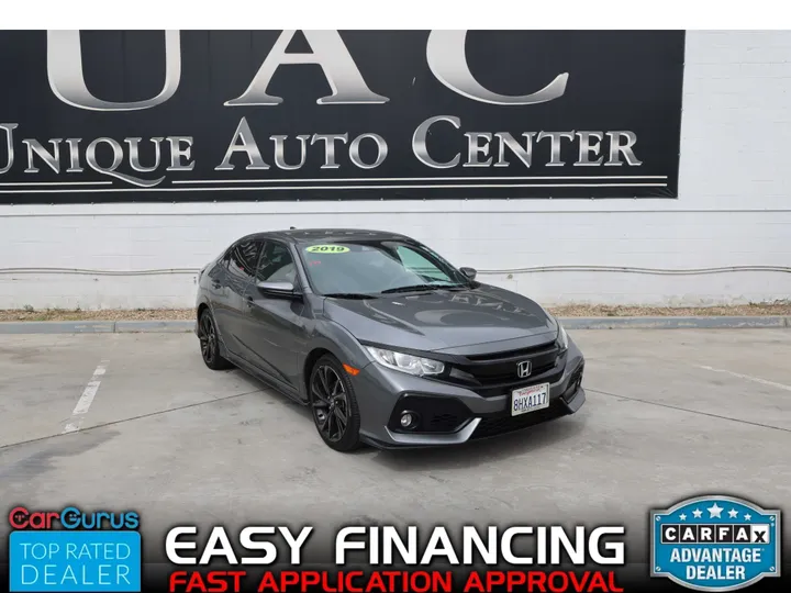 GRAY, 2019 HONDA CIVIC Image 1