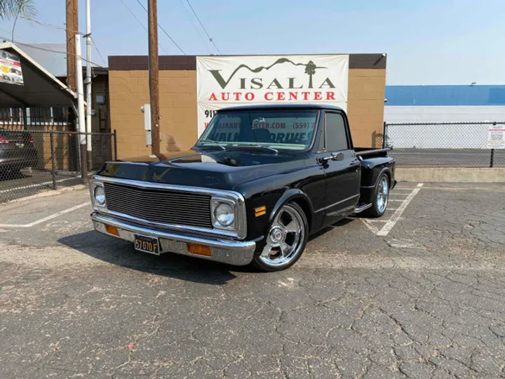 BLACK, 1971 CHEVROLET C10 Image 3