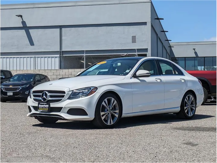 WHITE, 2017 MERCEDES-BENZ C-CLASS Image 1