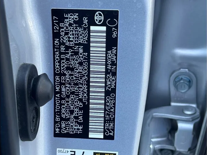 SILVER, 2017 TOYOTA PRIUS PRIME Image 23