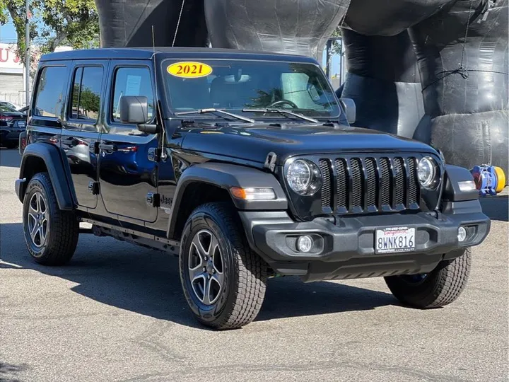 BLACK, 2021 JEEP WRANGLER UNLIMITED Image 7