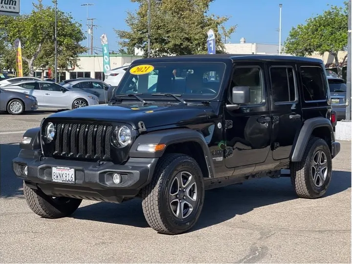 BLACK, 2021 JEEP WRANGLER UNLIMITED Image 1