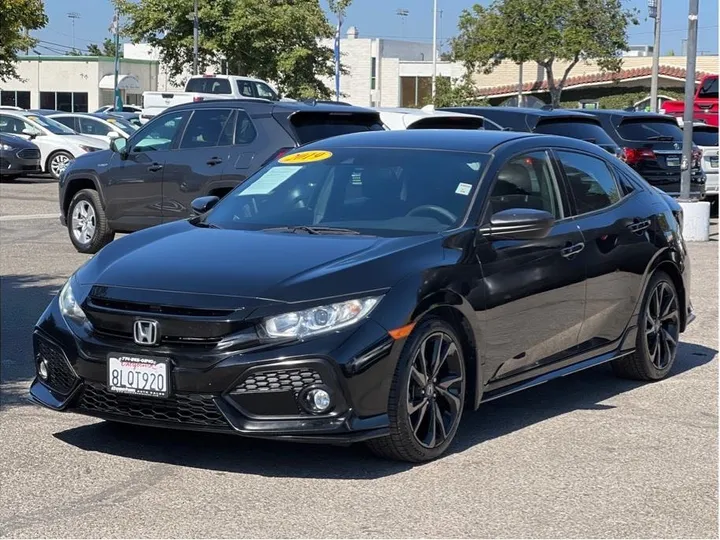 BLACK, 2019 HONDA CIVIC Image 1