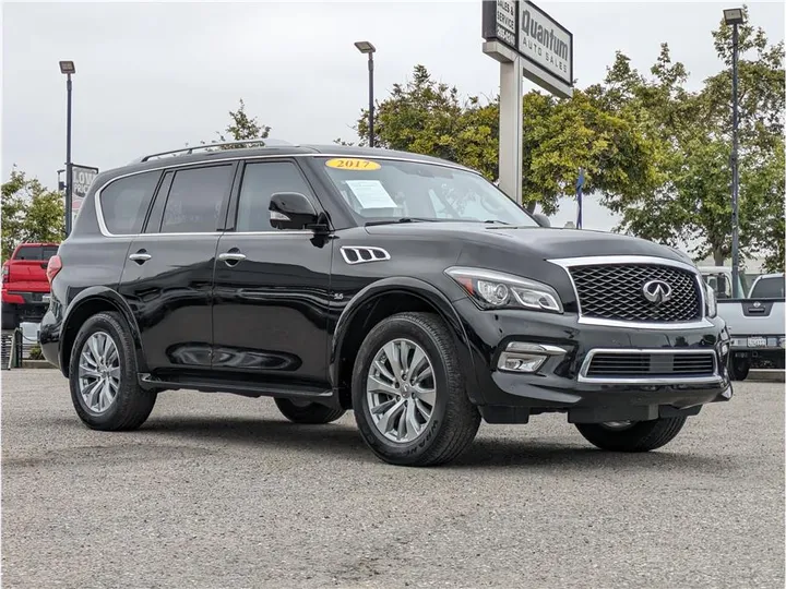 BLACK, 2017 INFINITI QX80 Image 7