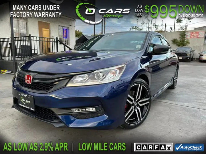 BLUE, 2017 HONDA ACCORD Image 1