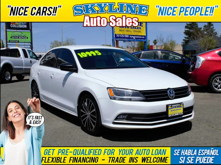 WHITE, 2016 VOLKSWAGEN JETTA Image 1