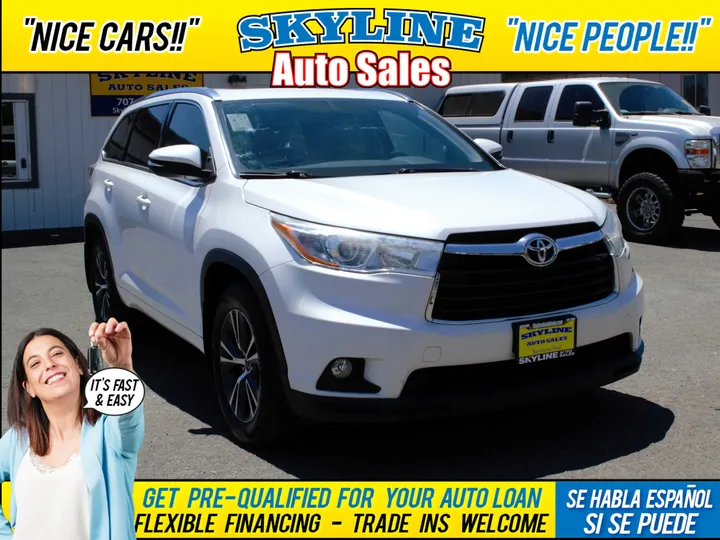 WHITE, 2016 TOYOTA HIGHLANDER Image 1