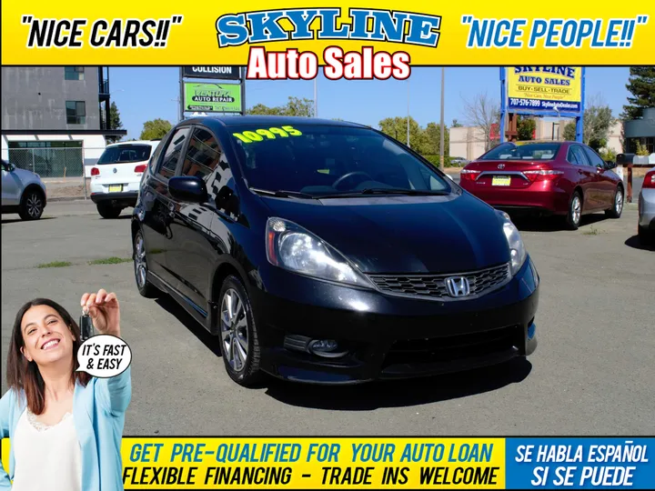 BLACK, 2012 HONDA FIT Image 1