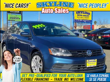 BLUE, 2017 VOLKSWAGEN JETTA Image 3