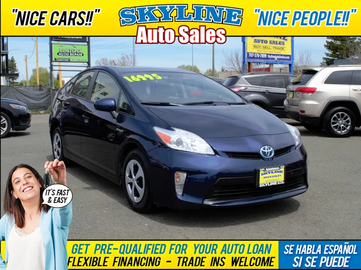 BLUE, 2013 TOYOTA PRIUS Image 1