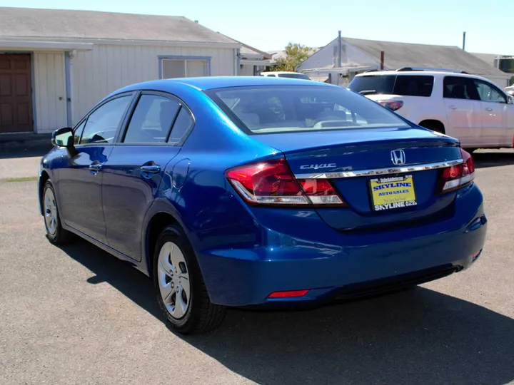 BLUE, 2013 HONDA CIVIC Image 6