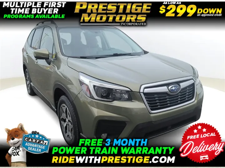 Jasper Green Metallic, 2021 SUBARU FORESTER Image 1