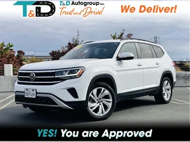 WHITE, 2021 VOLKSWAGEN ATLAS Image 