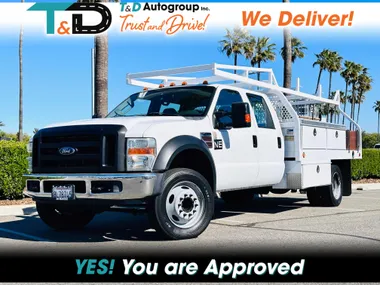 WHITE, 2008 FORD F450 SUPER DUTY CREW CAB & CHASSIS Image 