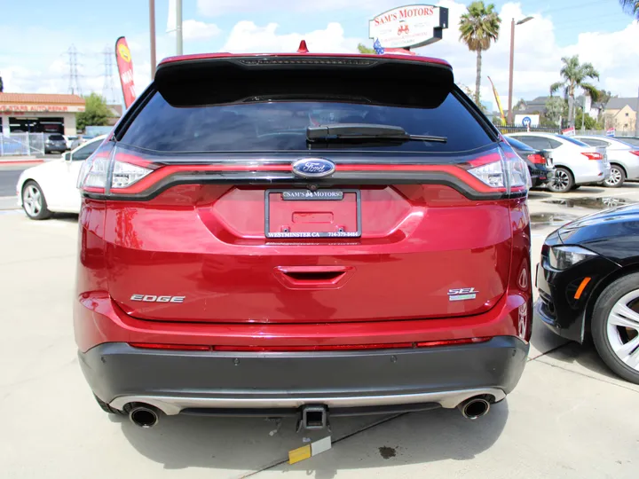 BURGUNDY, 2015 FORD EDGE Image 6