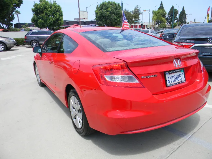 RED, 2012 HONDA CIVIC Image 4