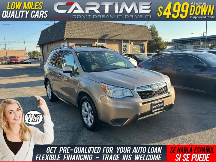 BEIGE, 2015 SUBARU FORESTER PREMIUM Image 1