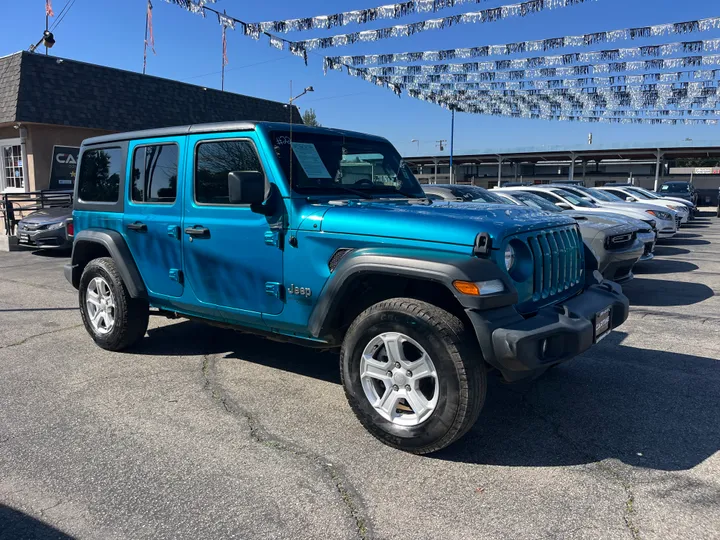 BLUE, 2020 JEEP WRANGLER UNLIMITED Image 2