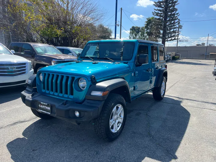 TURQUOISE, 2020 JEEP WRANGLER UNLIMITED S Image 8