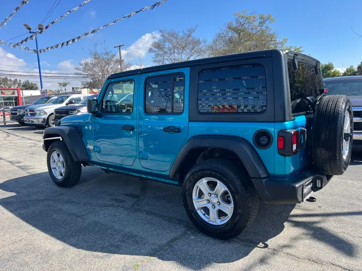 TURQUOISE, 2020 JEEP WRANGLER UNLIMITED S Image 17