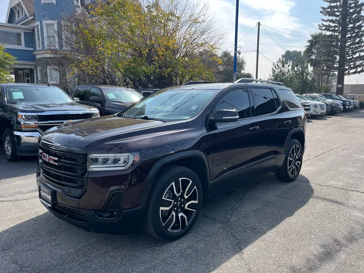 BURGUNDY, 2021 GMC ACADIA SLT Image 7