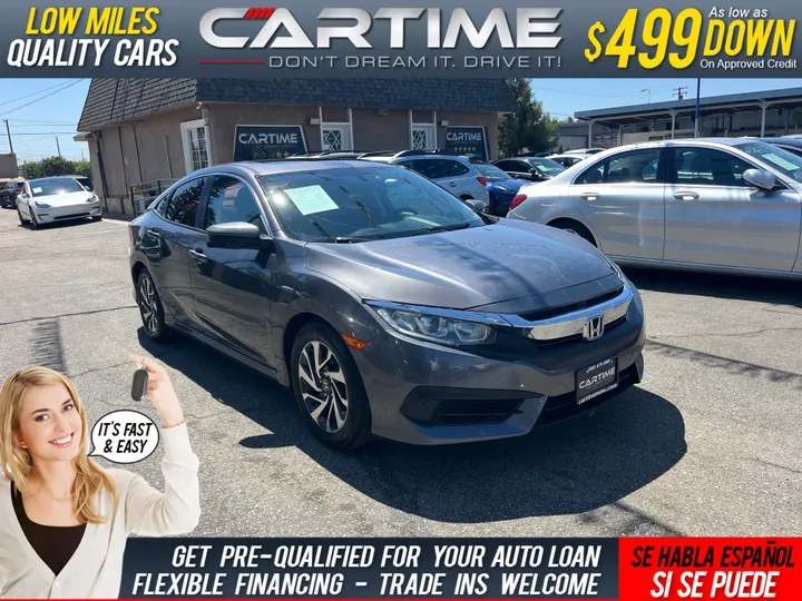 GRAY, 2017 HONDA CIVIC Image 1