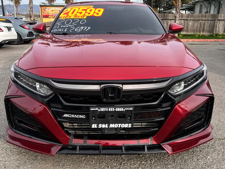 RED, 2020 HONDA ACCORD Image 2