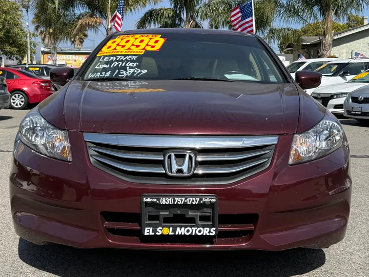RED, 2011 HONDA ACCORD Image 2