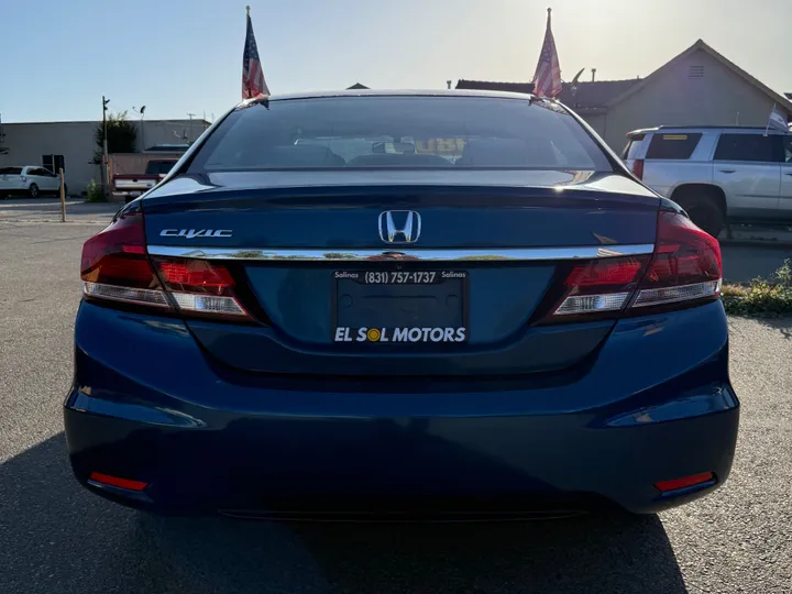 BLUE, 2013 HONDA CIVIC Image 4