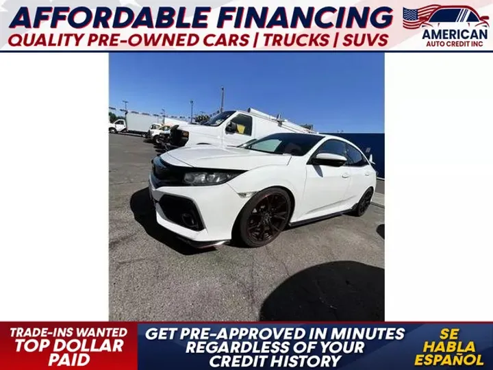 WHITE, 2018 HONDA CIVIC Image 1