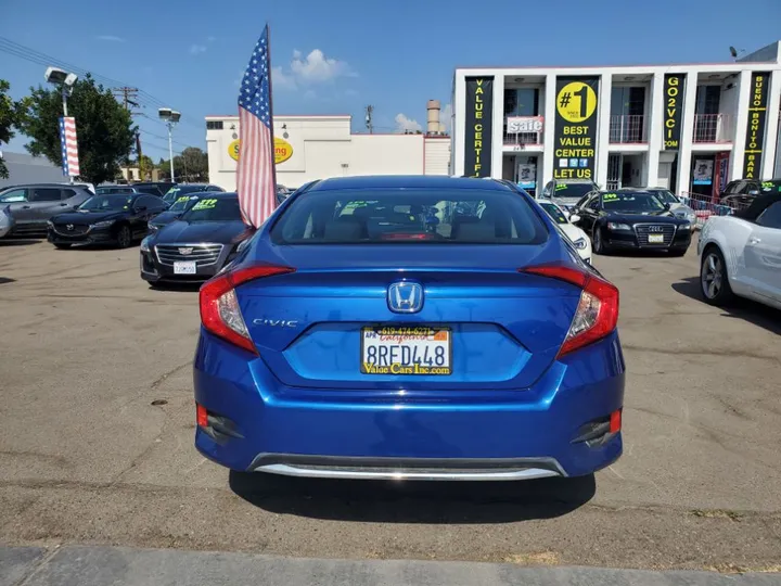 BLUE, 2020 HONDA CIVIC Image 9