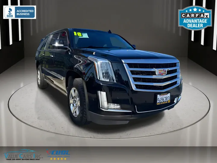 BLACK, 2018 CADILLAC ESCALADE ESV Image 1