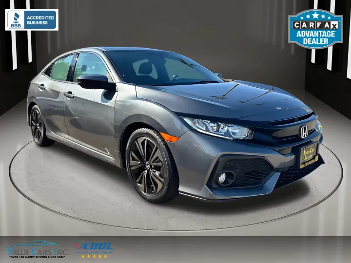 GRAY, 2018 HONDA CIVIC Image 1