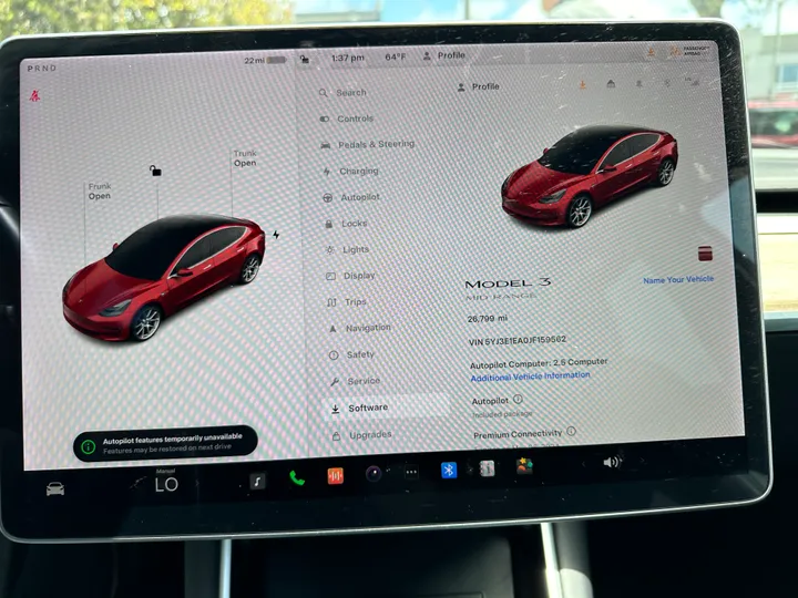 RED, 2018 TESLA MODEL 3 Image 13