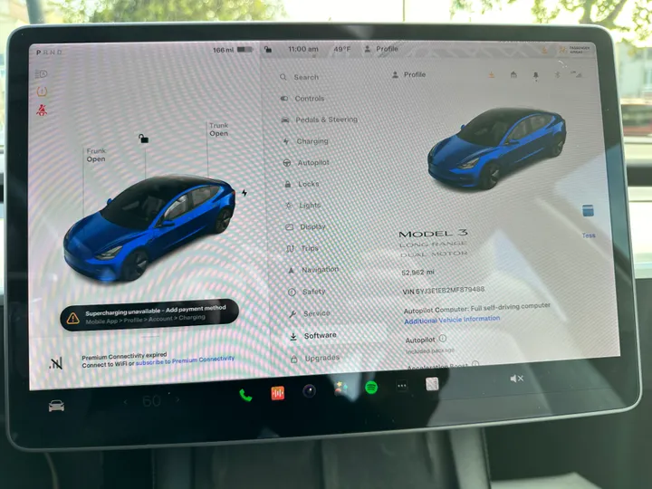 BLUE, 2021 TESLA MODEL 3 Image 21