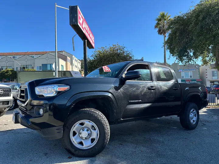 BLACK, 2021 TOYOTA TACOMA DOUBLE CAB Image 1