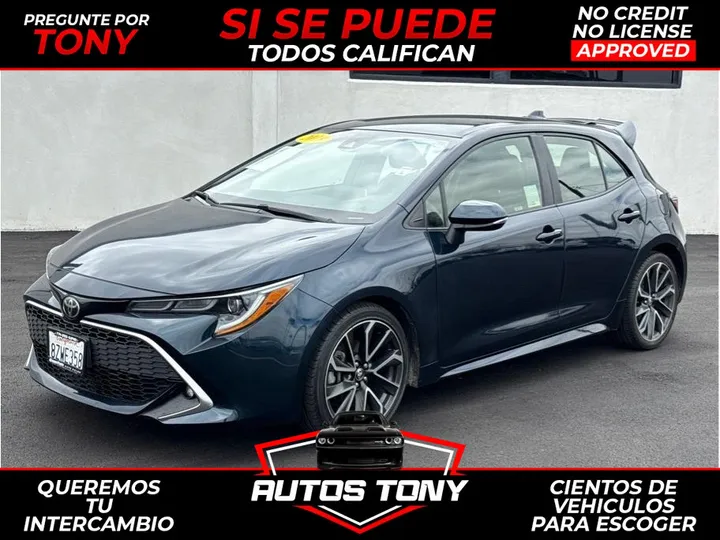 BLUE, 2019 TOYOTA COROLLA HATCHBACK Image 1