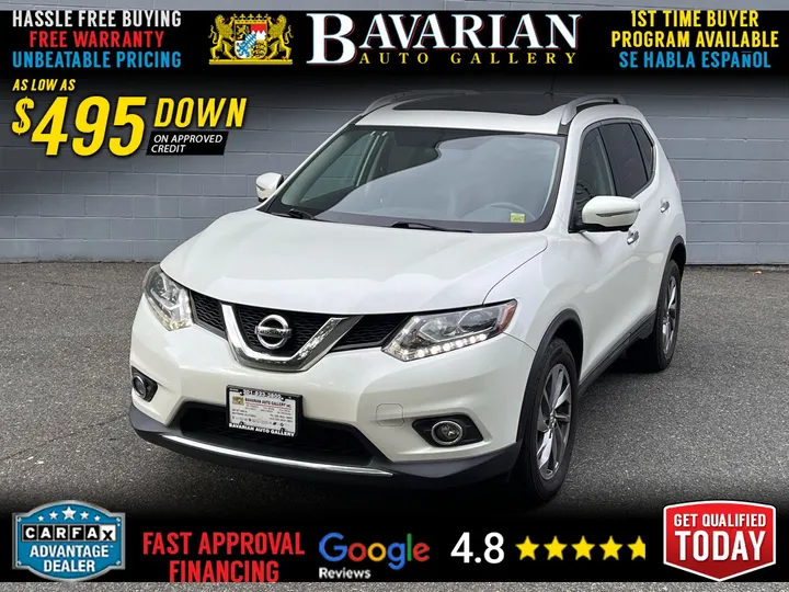 White, 2015 Nissan Rogue Image 1