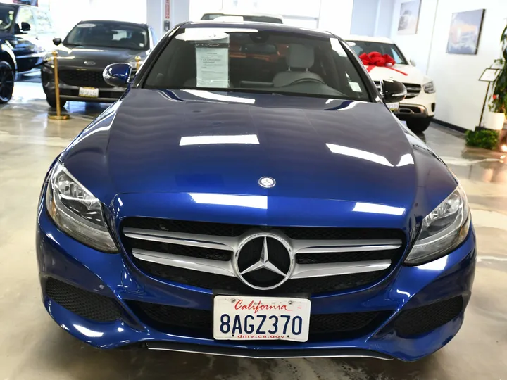 BLUE, 2018 MERCEDES-BENZ C-CLASS Image 2