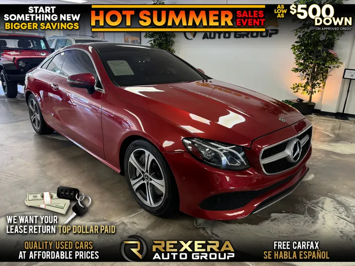 RED, 2018 MERCEDES-BENZ E-CLASS Image 1