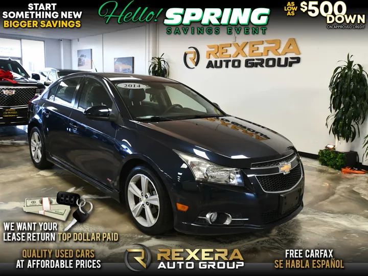 BLUE, 2014 CHEVROLET CRUZE Image 1